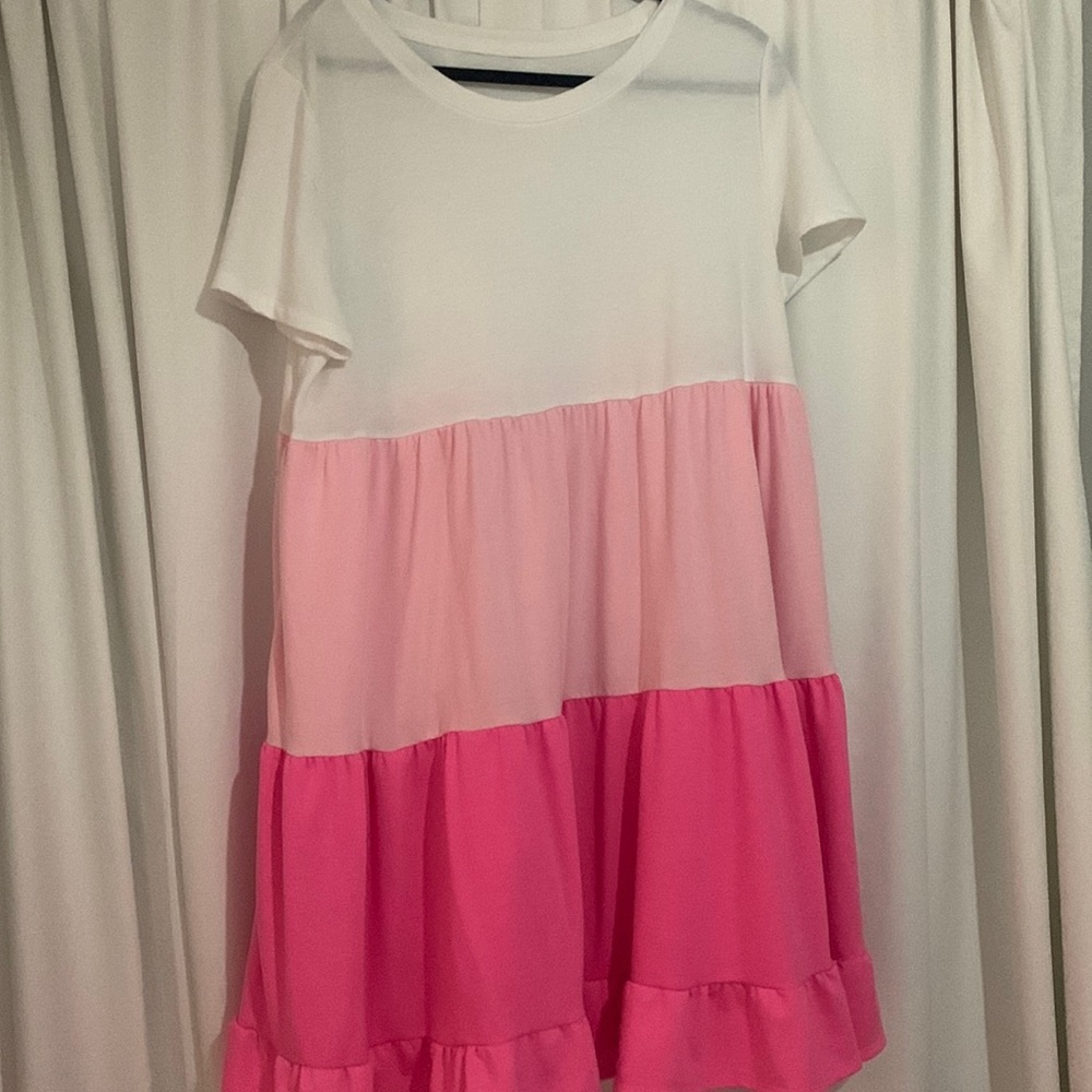 Layered Pink Dress MIDI